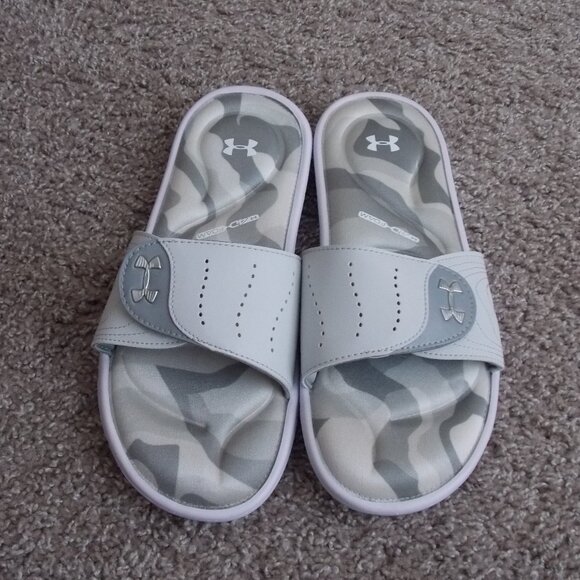 Under Armour Ignite Ix Spectrum Slippers White/Grey Size 9 - Picture 1 of 6